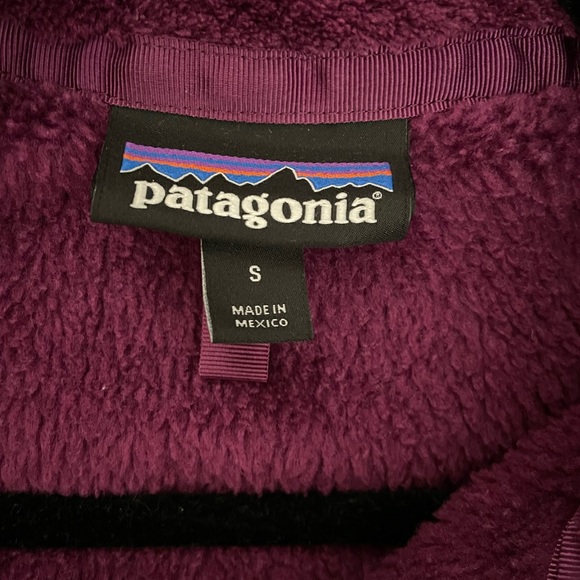 Patagonia 1/4 pullover jacket Front Pockets High Neckline Plum Purple Size S - Picture 6 of 6